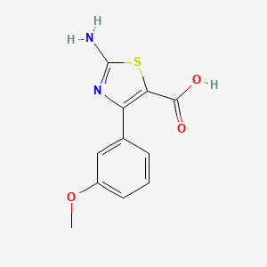 molecular formula C11H10N2O3S B7907163 2-Amino-4-(3-methoxyphenyl)-1,3-thiazole-5-carboxylic acid 