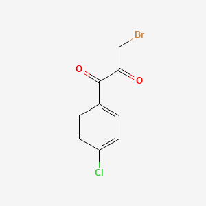 molecular formula C9H6BrClO2 B7907164 3-Bromo-1-(4-chlorophenyl)propane-1,2-dione 