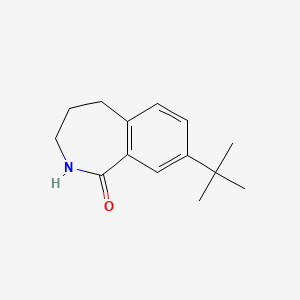 molecular formula C14H19NO B7907200 8-tert-butyl-2,3,4,5-tetrahydro-1H-2-benzazepin-1-one 