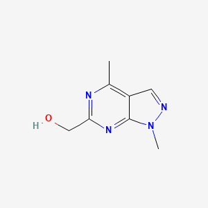 molecular formula C8H10N4O B7907239 {1,4-dimethyl-1H-pyrazolo[3,4-d]pyrimidin-6-yl}methanol CAS No. 1375473-82-7