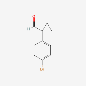 molecular formula C10H9BrO B7907422 1-(4-Bromophenyl)cyclopropane-1-carbaldehyde 