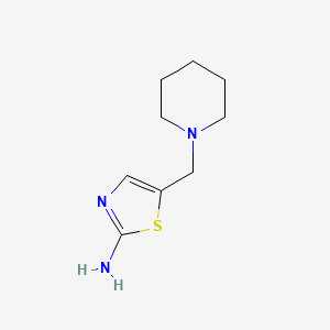 molecular formula C9H15N3S B7907627 5-(1-Piperidinylmethyl)-2-thiazolamine 