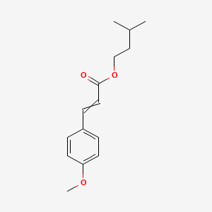 molecular formula C15H20O3 B7907632 2-Propenoic acid, 3-(4-methoxyphenyl)-, 3-methylbutyl ester 