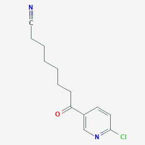 molecular formula C13H15ClN2O B7907745 8-(4-chloro-3-pyridyl)-8-oxooctanenitrile 