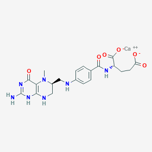 molecular formula C20H23CaN7O6 B7907851 calcium;(2S)-2-[[4-[[(6S)-2-amino-5-methyl-4-oxo-1,6,7,8-tetrahydropteridin-6-yl]methylamino]benzoyl]amino]pentanedioate 