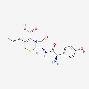 (6R,7R)-7-[[(2R)-2-amino-2-(4-hydroxyphenyl)acetyl]amino]-8-oxo-3-prop-1-enyl-5-thia-1-azabicyclo[4.2.0]oct-2-ene-2-carboxylic acid