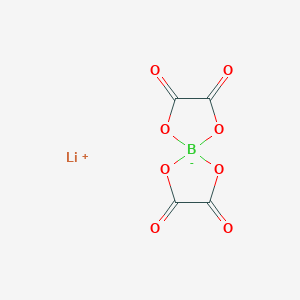 molecular formula C4BLiO8 B7908071 lithium;1,4,6,9-tetraoxa-5-boranuidaspiro[4.4]nonane-2,3,7,8-tetrone 