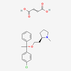 molecular formula C25H30ClNO5 B7908087 but-2-enedioic acid;(2R)-2-[2-[(1R)-1-(4-chlorophenyl)-1-phenylethoxy]ethyl]-1-methylpyrrolidine 