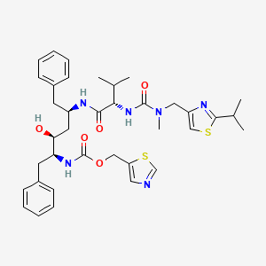 Thiazol-5-ylmethyl (2S,3S,5R)-3-hydroxy-5-((S)-2-(3-((2-isopropylthiazol-4-yl)methyl)-3-methylureido(-3-methylbutanamido)-1,6-diphenylhexan-2-ylcarbamate