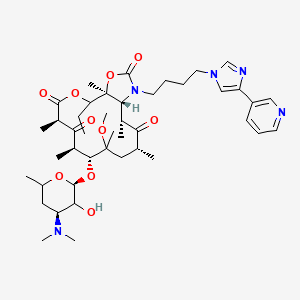 (1S,5R,7R,8R,11R,13R,14R)-8-[(2S,4S)-4-(dimethylamino)-3-hydroxy-6-methyloxan-2-yl]oxy-2-ethyl-9-methoxy-1,5,7,9,11,13-hexamethyl-15-[4-(4-pyridin-3-ylimidazol-1-yl)butyl]-3,17-dioxa-15-azabicyclo[12.3.0]heptadecane-4,6,12,16-tetrone