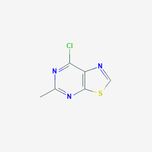 molecular formula C6H4ClN3S B079082 7-Chloro-5-methylthiazolo[5,4-d]pyrimidine CAS No. 13316-09-1