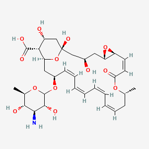 molecular formula C33H47O13N<br>C33H47NO13 B7908256 (1S,3R,5S,7S,8Z,12R,14Z,16Z,18Z,20Z,22S,24S,25R,26R)-22-[(3R,4S,5S,6R)-4-amino-3,5-dihydroxy-6-methyloxan-2-yl]oxy-1,3,26-trihydroxy-12-methyl-10-oxo-6,11,28-trioxatricyclo[22.3.1.05,7]octacosa-8,14,16,18,20-pentaene-25-carboxylic acid 