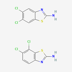molecular formula C14H8Cl4N4S2 B7908295 5,6-dichloro-1,3-benzothiazol-2-amine;6,7-dichloro-1,3-benzothiazol-2-amine 