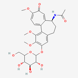 molecular formula C27H33NO11 B7908311 N-[(7S)-1,2,10-trimethoxy-9-oxo-3-[(3R,4S,5S)-3,4,5-trihydroxy-6-(hydroxymethyl)oxan-2-yl]oxy-6,7-dihydro-5H-benzo[a]heptalen-7-yl]acetamide 