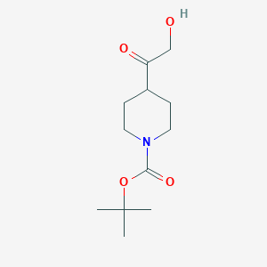 molecular formula C12H21NO4 B7908385 Tert-butyl 4-(2-hydroxyacetyl)piperidine-1-carboxylate 