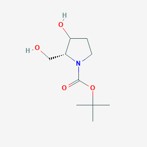 molecular formula C10H19NO4 B7908522 Boc-L-Hydroxyprolinol 