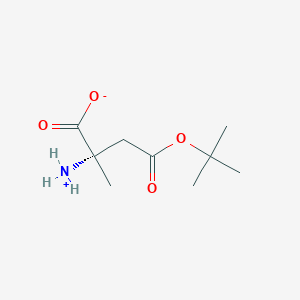 molecular formula C9H17NO4 B7908887 (2S)-2-azaniumyl-2-methyl-4-[(2-methylpropan-2-yl)oxy]-4-oxobutanoate 