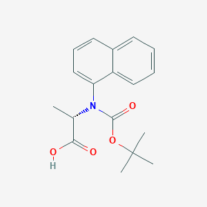 molecular formula C18H21NO4 B7908995 N-(tert-Butoxycarbonyl)-N-(naphthalen-1-yl)-L-alanine 