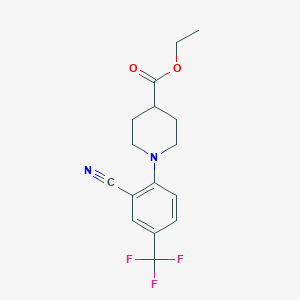 Ethyl 1-[2-cyano-4-(trifluoromethyl)phenyl]piperidine-4-carboxylate