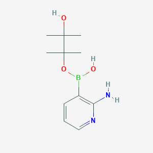 (2-Aminopyridin-3-yl)-(3-hydroxy-2,3-dimethylbutan-2-yl)oxyborinic acid
