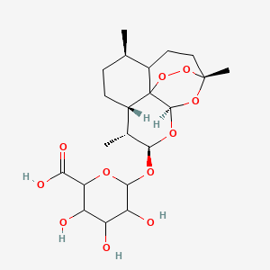 3,4,5-trihydroxy-6-[[(1R,4S,5R,8S,9R,10R,12R)-1,5,9-trimethyl-11,14,15,16-tetraoxatetracyclo[10.3.1.04,13.08,13]hexadecan-10-yl]oxy]oxane-2-carboxylic acid