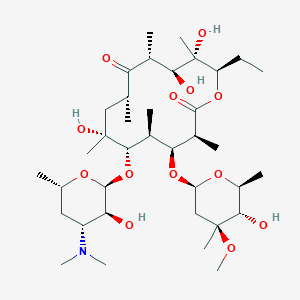 molecular formula C37H67NO13 B7909554 (3S,4S,5S,6S,7R,9R,11R,12S,13S,14R)-6-[(2S,3S,4R,6S)-4-(dimethylamino)-3-hydroxy-6-methyloxan-2-yl]oxy-14-ethyl-7,12,13-trihydroxy-4-[(2S,4S,5S,6S)-5-hydroxy-4-methoxy-4,6-dimethyloxan-2-yl]oxy-3,5,7,9,11,13-hexamethyl-oxacyclotetradecane-2,10-dione 