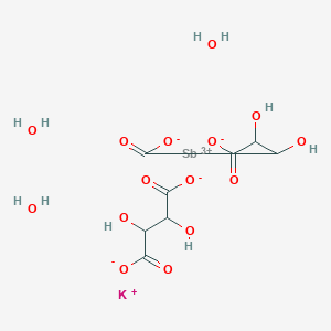 molecular formula C8H14KO15Sb B7909656 Potassium;antimony(3+);2,3-dihydroxybutanedioate;trihydrate 