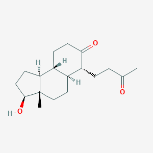 molecular formula C18H28O3 B079101 17-beta-Hydroxy-4,5-secooestrane-3,5-dione CAS No. 10582-48-6