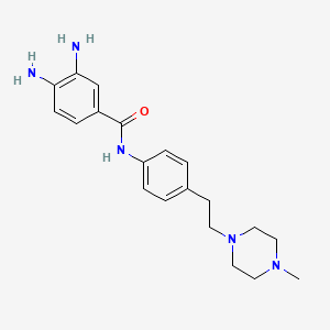 molecular formula C20H27N5O B7910371 3,4-diamino-N-(4-(2-(4-methylpiperazin-1-yl)ethyl)phenyl)benzamide 