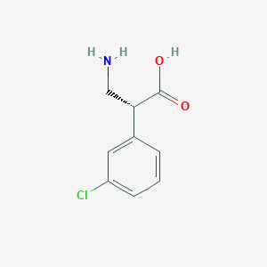 molecular formula C9H10ClNO2 B7910780 (2R)-3-amino-2-(3-chlorophenyl)propanoic acid 