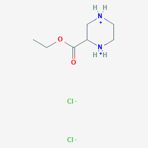 molecular formula C7H16Cl2N2O2 B7910833 Ethyl piperazine-1,4-diium-2-carboxylate;dichloride 