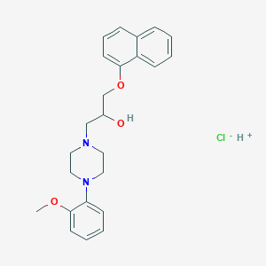 molecular formula C24H29ClN2O3 B7911005 Hydron;1-[4-(2-methoxyphenyl)piperazin-1-yl]-3-naphthalen-1-yloxypropan-2-ol;chloride 
