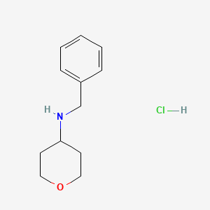 molecular formula C12H18ClNO B7911120 N-benzyloxan-4-amine;hydrochloride 