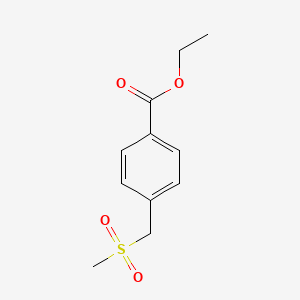 molecular formula C11H14O4S B7911239 Ethyl 4-(methylsulfonylmethyl)benzoate 