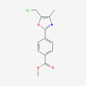 molecular formula C13H12ClNO3 B7911514 Methyl 4-[5-(chloromethyl)-4-methyl-1,3-oxazol-2-yl]benzoate 