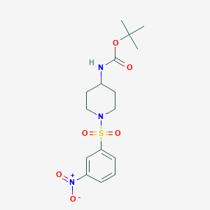 molecular formula C16H23N3O6S B7911526 Tert-butyl {1-[(3-nitrophenyl)sulfonyl]piperidin-4-yl}carbamate 