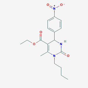 molecular formula C18H23N3O5 B7911549 Ethyl 1-butyl-6-methyl-4-(4-nitrophenyl)-2-oxo-1,2,3,4-tetrahydro-5-pyrimidinecarboxylate 