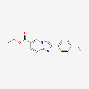 molecular formula C18H18N2O2 B7911571 Ethyl 2-(4-ethylphenyl)imidazo[1,2-a]pyridine-6-carboxylate 