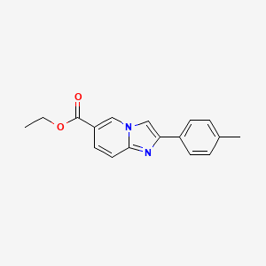 molecular formula C17H16N2O2 B7911579 Ethyl 2-(4-methylphenyl)imidazo[1,2-a]pyridine-6-carboxylate CAS No. 109461-77-0