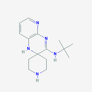 molecular formula C15H23N5 B7911602 N-tert-butylspiro[1H-pyrido[2,3-b]pyrazine-2,4'-piperidine]-3-amine 