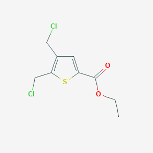 molecular formula C9H10Cl2O2S B7911675 Ethyl 4,5-bis(chloromethyl)thiophene-2-carboxylate 