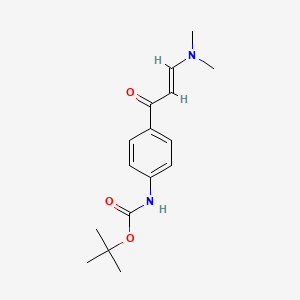 molecular formula C16H22N2O3 B7911788 tert-butyl N-{4-[(E)-3-(dimethylamino)-2-propenoyl]phenyl}carbamate 