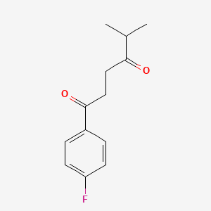 molecular formula C13H15FO2 B7911847 1-(4-Fluorophenyl)-5-methyl-1,4-hexanedione 