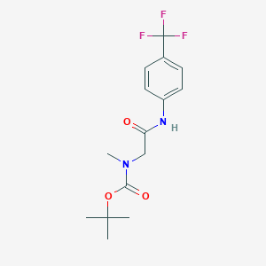 molecular formula C15H19F3N2O3 B7911881 tert-butyl N-methyl-N-{2-oxo-2-[4-(trifluoromethyl)anilino]ethyl}carbamate 