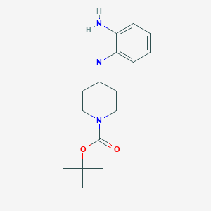 molecular formula C16H23N3O2 B7911983 tert-butyl 4-[(2-aminophenyl)imino]tetrahydro-1(2H)-pyridinecarboxylate 