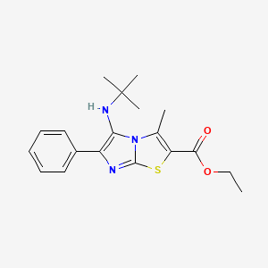 molecular formula C19H23N3O2S B7912000 Ethyl 5-(tert-butylamino)-3-methyl-6-phenylimidazo[2,1-b][1,3]thiazole-2-carboxylate 
