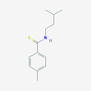 molecular formula C13H19NS B7912090 N-isopentyl-4-methyl-1-benzenecarbothioamide 