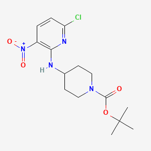 molecular formula C15H21ClN4O4 B7912092 Tert-butyl 4-[(6-chloro-3-nitropyridin-2-yl)amino]piperidine-1-carboxylate 
