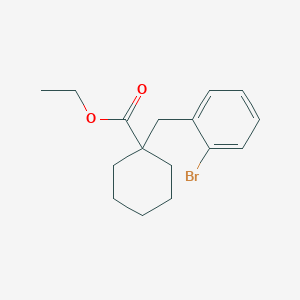 molecular formula C16H21BrO2 B7912127 Ethyl 1-(2-bromobenzyl)-1-cyclohexanecarboxylate 