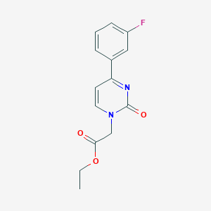 molecular formula C14H13FN2O3 B7912156 ethyl 2-[4-(3-fluorophenyl)-2-oxo-1(2H)-pyrimidinyl]acetate 